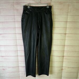 Spanx Black‎ Faux Leather Pull On Pants 20528T Size Large